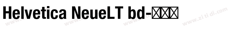 Helvetica NeueLT bd字体转换